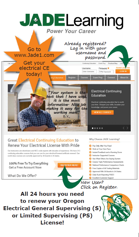 Oregon Electrical CE Class