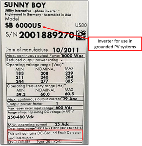 Inverter for grounded PV